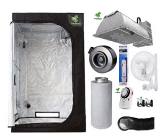 T-TekHydro Grow Tent 3 1/4 ft x 3 1/4 ft x 6 1/2 ft 315W CMH Philips Master Color Complete Kit