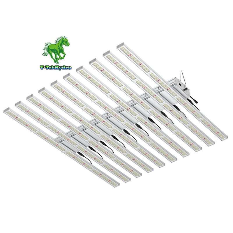 T-TekHydro LED 10 Bars 800W with Knob Dimmable + RJ14 Port Grow Light ...