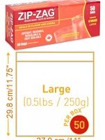 ZIP-ZAG® Smell Proof Storage Large Bags - 50/Box